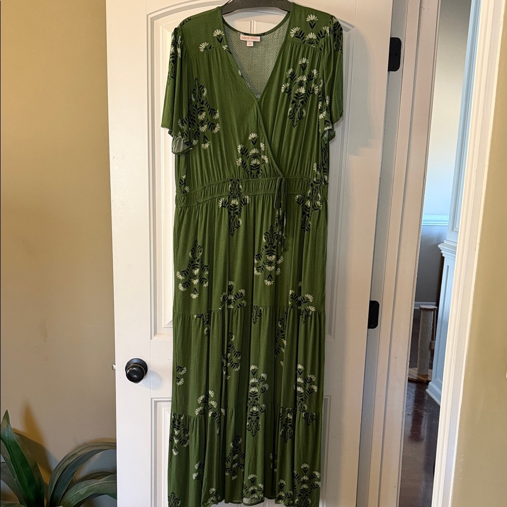 Knox Rose Olive Floral Maxi Dress